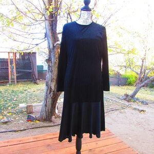 Adonna Black Long Sleeve Dress